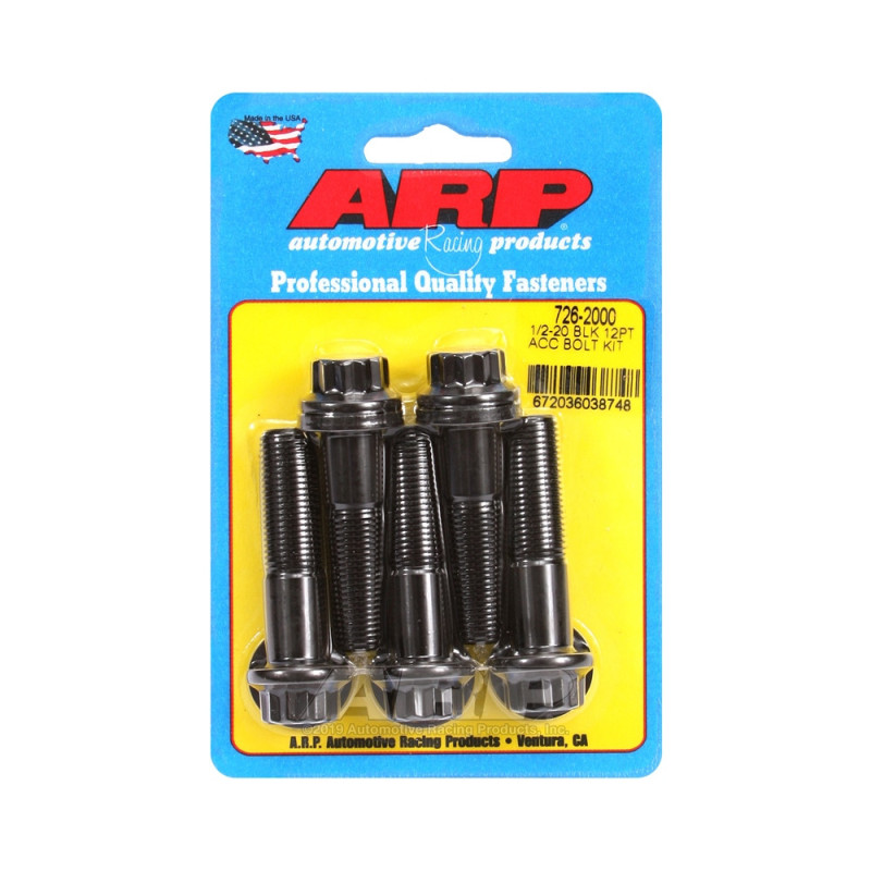 Set de șuruburi și piulițe universale ARP 1/2-20 – Black Oxyde, 12 capete x 5 - ARP-726-2000 - 726-2000 - 3666618199177
